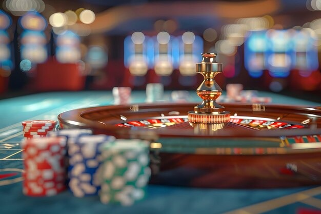 Roulette wheel close-up with real-time spin and ball motion